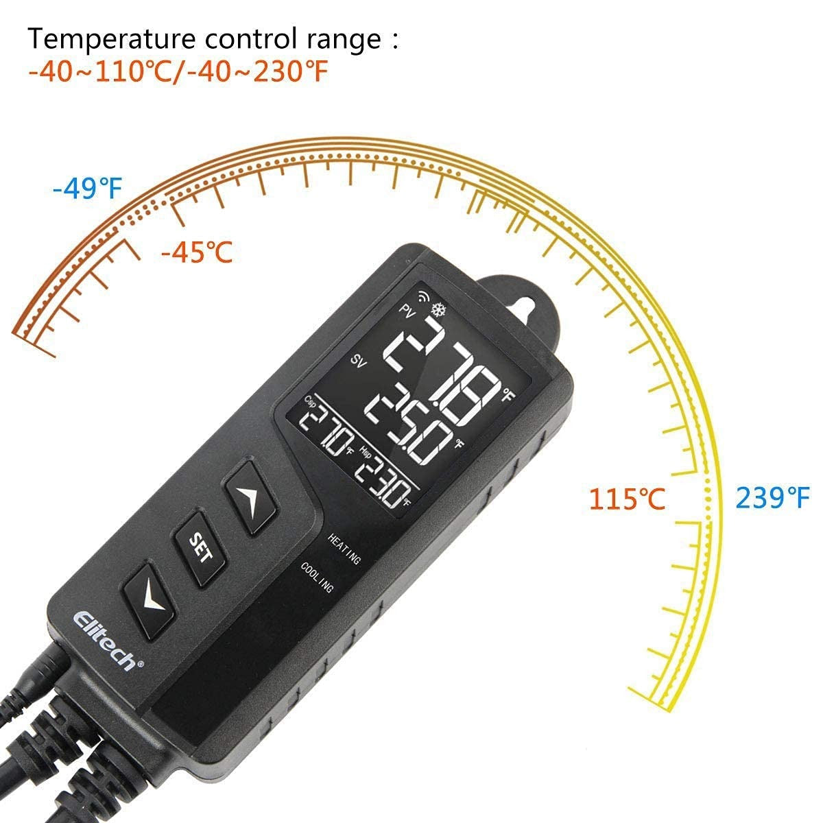 Termostato Control de Temperatura Calefacción y Refrigeración