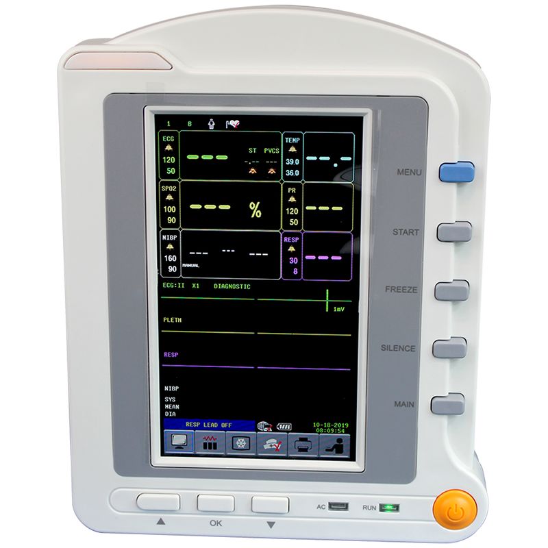 Monitor de paciente con pantalla táctil